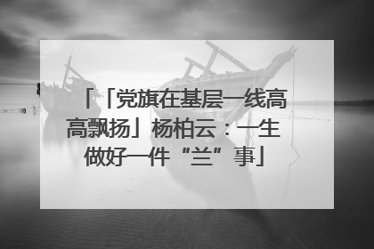 「党旗在基层一线高高飘扬」杨柏云：一生做好一件“兰”事