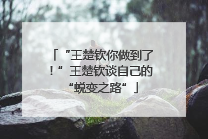 “王楚钦你做到了！”王楚钦谈自己的“蜕变之路”