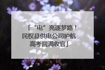 “电”亮逐梦路！民权县供电公司护航高考圆满收官