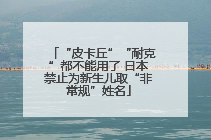“皮卡丘”“耐克”都不能用了 日本禁止为新生儿取“非常规”姓名