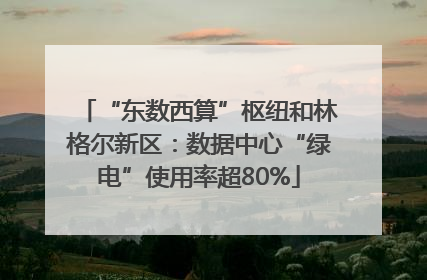 “东数西算”枢纽和林格尔新区：数据中心“绿电”使用率超80%