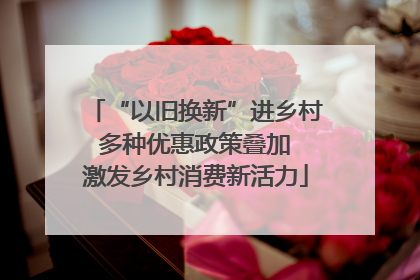 “以旧换新”进乡村 多种优惠政策叠加 激发乡村消费新活力