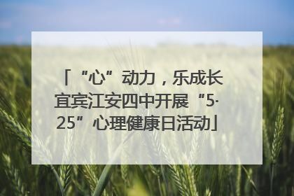 “心”动力，乐成长 宜宾江安四中开展“5·25”心理健康日活动
