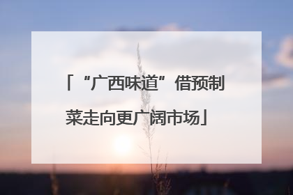 “广西味道”借预制菜走向更广阔市场