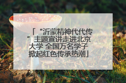 “沂蒙精神代代传”主题宣讲走进北京大学 全国万名学子掀起红色传承热潮