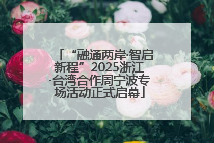 “融通两岸·智启新程”2025浙江·台湾合作周宁波专场活动正式启幕