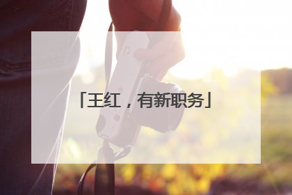 王红，有新职务