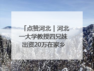 点赞河北｜河北一大学教授四兄妹出资20万在家乡设立“奖学金”，13年为320名农村学生种下“希望的种子”