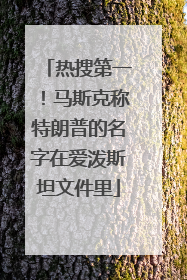 热搜第一！马斯克称特朗普的名字在爱泼斯坦文件里