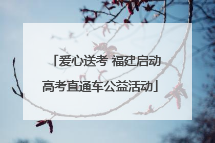 爱心送考 福建启动高考直通车公益活动
