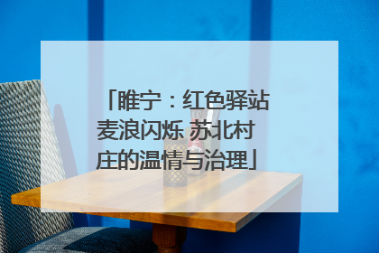 睢宁：红色驿站麦浪闪烁 苏北村庄的温情与治理