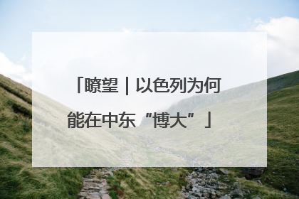瞭望｜以色列为何能在中东“博大”