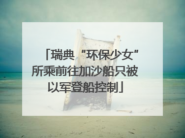 瑞典“环保少女”所乘前往加沙船只被以军登船控制