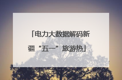 电力大数据解码新疆“五一”旅游热