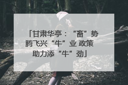 甘肃华亭：“畜”势腾飞兴“牛”业 政策助力添“牛”劲
