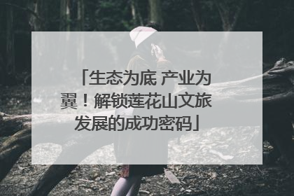 生态为底 产业为翼！解锁莲花山文旅发展的成功密码