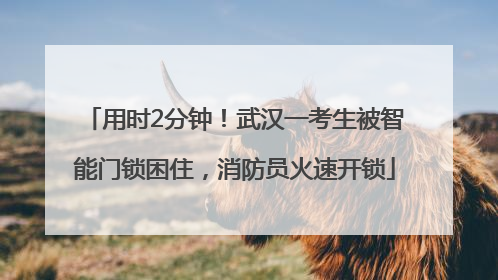 用时2分钟！武汉一考生被智能门锁困住，消防员火速开锁