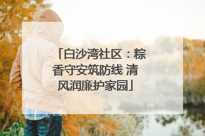 白沙湾社区：粽香守安筑防线 清风润廉护家园