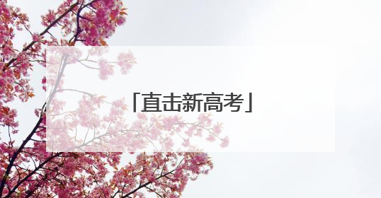 直击新高考