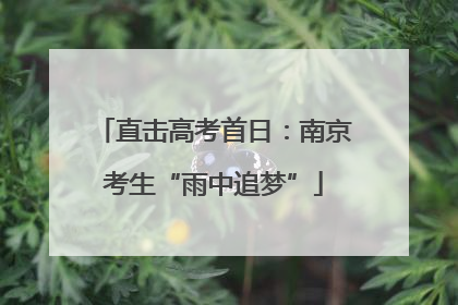 直击高考首日：南京考生“雨中追梦”