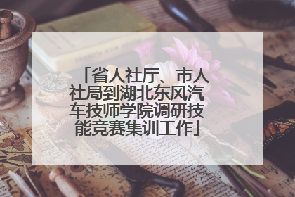省人社厅、市人社局到湖北东风汽车技师学院调研技能竞赛集训工作
