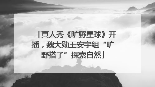 真人秀《旷野星球》开播，魏大勋王安宇组“旷野搭子”探索自然