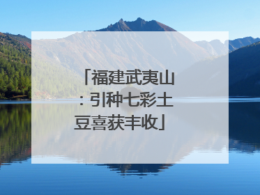福建武夷山：引种七彩土豆喜获丰收