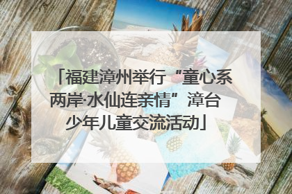 福建漳州举行“童心系两岸·水仙连亲情”漳台少年儿童交流活动