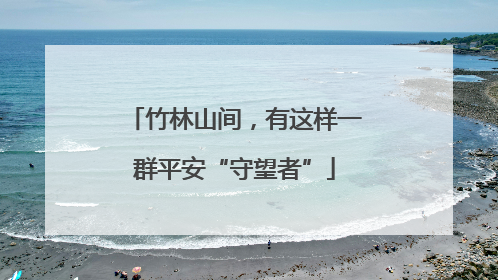 竹林山间，有这样一群平安“守望者”