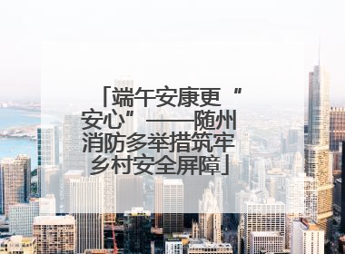 端午安康更“安心”——随州消防多举措筑牢乡村安全屏障