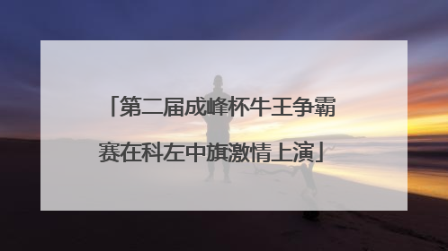 第二届成峰杯牛王争霸赛在科左中旗激情上演