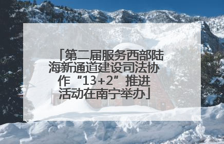 第二届服务西部陆海新通道建设司法协作“13+2”推进活动在南宁举办