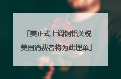 美正式上调钢铝关税 美国消费者将为此埋单