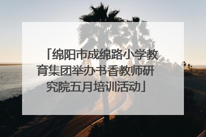 绵阳市成绵路小学教育集团举办书香教师研究院五月培训活动