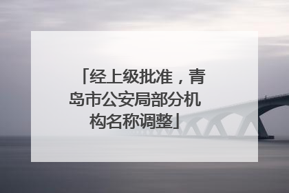 经上级批准，青岛市公安局部分机构名称调整