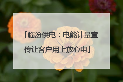 临汾供电：电能计量宣传让客户用上放心电