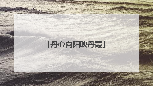 丹心向阳映丹霞