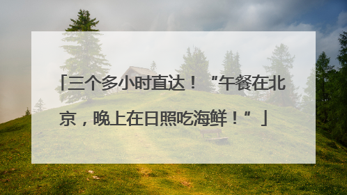 三个多小时直达！“午餐在北京，晚上在日照吃海鲜！”