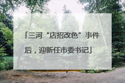三河“店招改色”事件后，迎新任市委书记