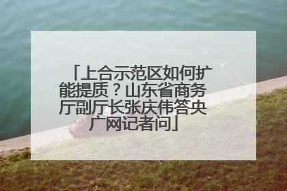 上合示范区如何扩能提质？山东省商务厅副厅长张庆伟答央广网记者问