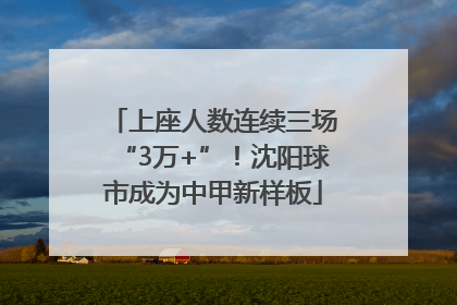 上座人数连续三场“3万+”！沈阳球市成为中甲新样板