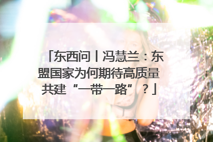 东西问丨冯慧兰：东盟国家为何期待高质量共建“一带一路”？