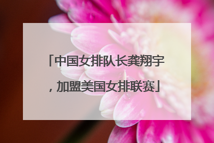 中国女排队长龚翔宇，加盟美国女排联赛