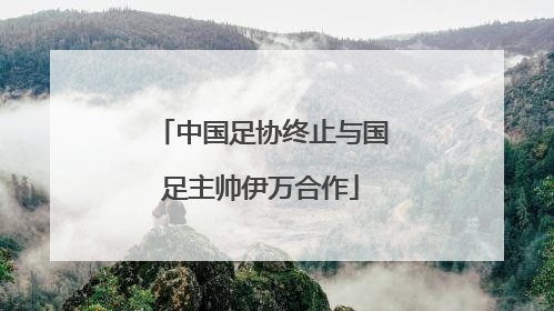 中国足协终止与国足主帅伊万合作