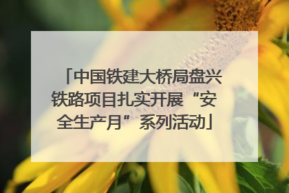 中国铁建大桥局盘兴铁路项目扎实开展“安全生产月”系列活动
