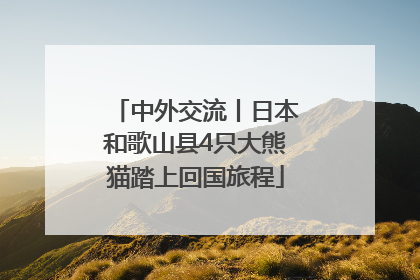 中外交流丨日本和歌山县4只大熊猫踏上回国旅程
