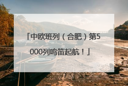 中欧班列（合肥）第5000列鸣笛起航！