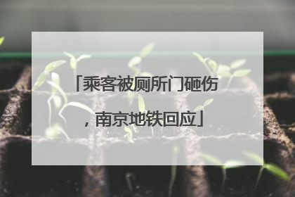 乘客被厕所门砸伤，南京地铁回应
