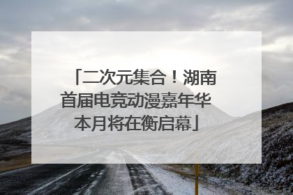 二次元集合！湖南首届电竞动漫嘉年华本月将在衡启幕
