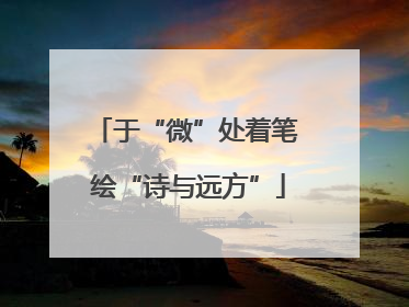 于“微”处着笔 绘“诗与远方”